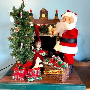 90s Smile Animated Christmas Illuminated Movement Santa Motion Motion-ette Works